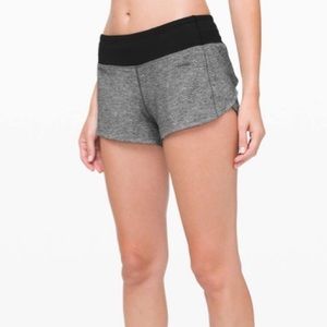 Lululemon Speed Up Short 2.5 grey and black